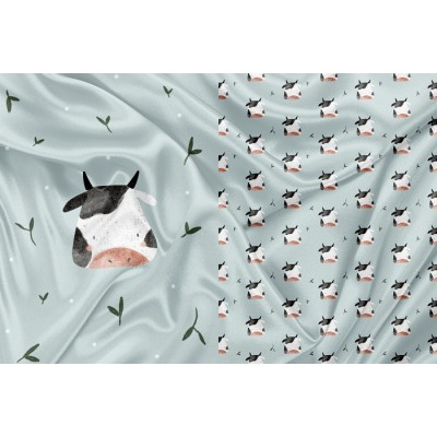 Panneau Minky Petite vache - IMPRIMÉ AU QUÉBEC...