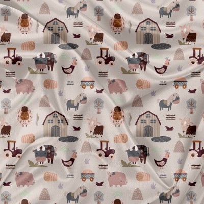 Minky Motif La fermière - IMPRIMÉ AU QUÉBEC À...