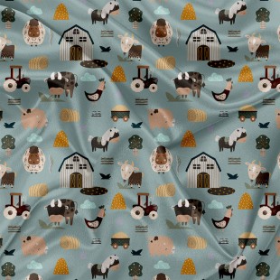 Minky Motif Le fermier - IMPRIMÉ AU QUÉBEC À...