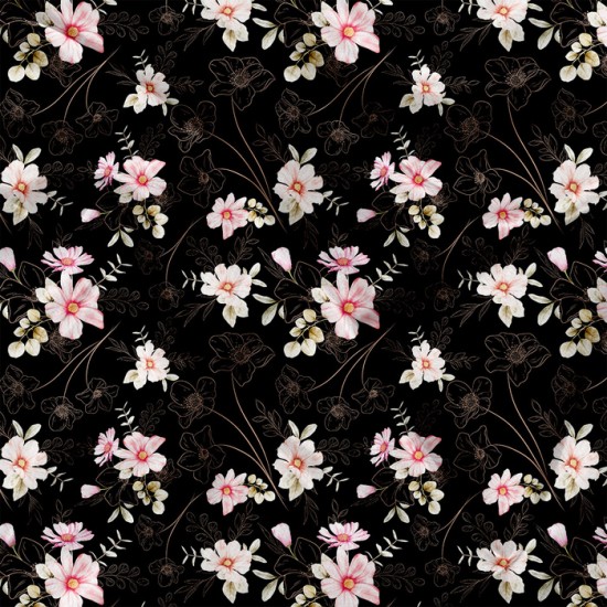 Minky Motif Floral 1 - IMPRIMÉ AU QUÉBEC À NOTRE ATELIER