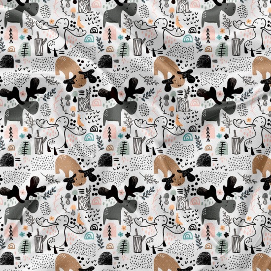 Minky Motif Orignal dans les bois - IMPRIMÉ AU QUÉBEC À NOTRE ATELIER