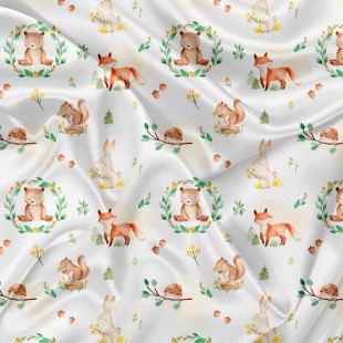 Minky Motif  Forêt 2 - IMPRIMÉ AU QUÉBEC À...