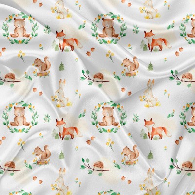 Minky Motif  Forêt 2 - IMPRIMÉ AU QUÉBEC À...