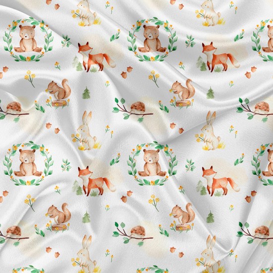 Minky Motif  Forêt 2 - IMPRIMÉ AU QUÉBEC À NOTRE ATELIER