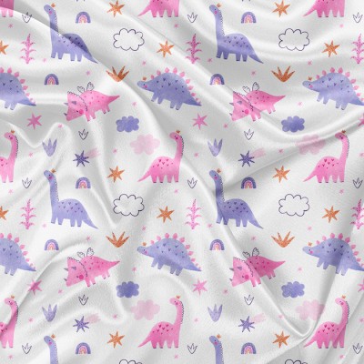 Minky Motif Rêve de dinosaure - IMPRIMÉ AU...