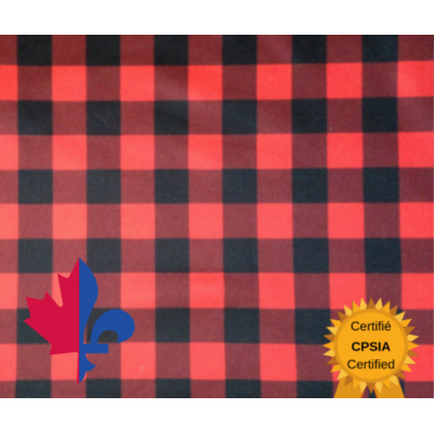 Pul carreaux rouge - fabriqué au Québec