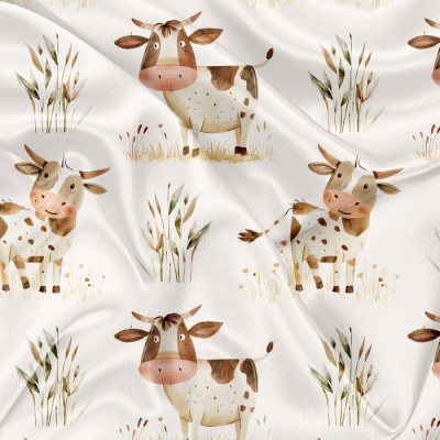 Minky Motif Vache à lait - IMPRIMÉ AU QUÉBEC À...