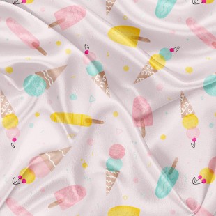 Minky Motif Cornet de crème glacée et popsicle...