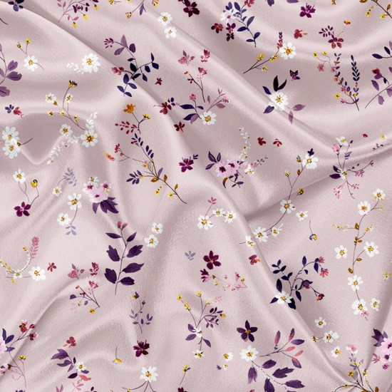 Minky Motif Douceur de fleurs violettes - IMPRIMÉ AU QUÉBEC À NOTRE ATELIER