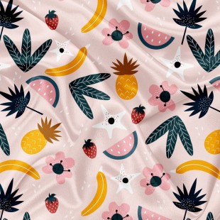 Minky Motif  Fraise Melon - IMPRIMÉ AU QUÉBEC À...