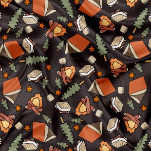 Minky Motif Site de camping - IMPRIMÉ AU QUÉBEC...