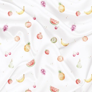Minky Motif Bonheur fruité - IMPRIMÉ AU QUÉBEC...