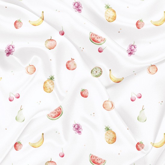 Minky Motif Bonheur fruité - IMPRIMÉ AU QUÉBEC À NOTRE ATELIER