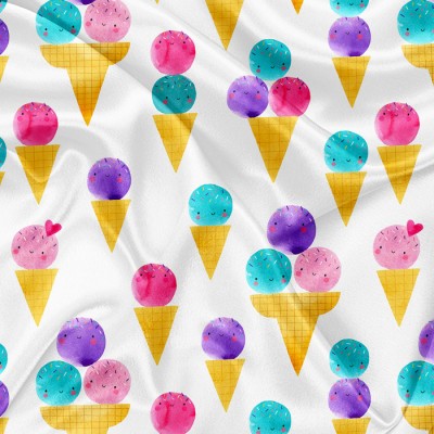 Minky Motif Glace à la gomme - IMPRIMÉ AU...