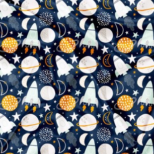 Minky Motif Rocket - IMPRIMÉ AU QUÉBEC À NOTRE...