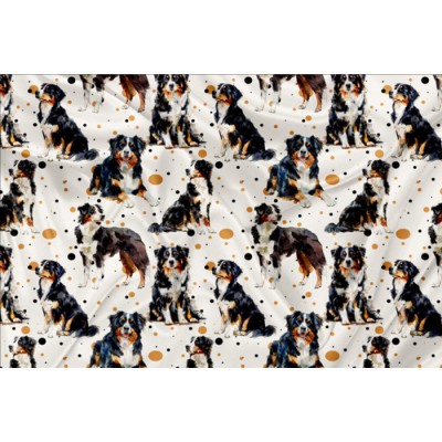 Minky Motif Bouvier bernois - IMPRIMÉ AU QUÉBEC...