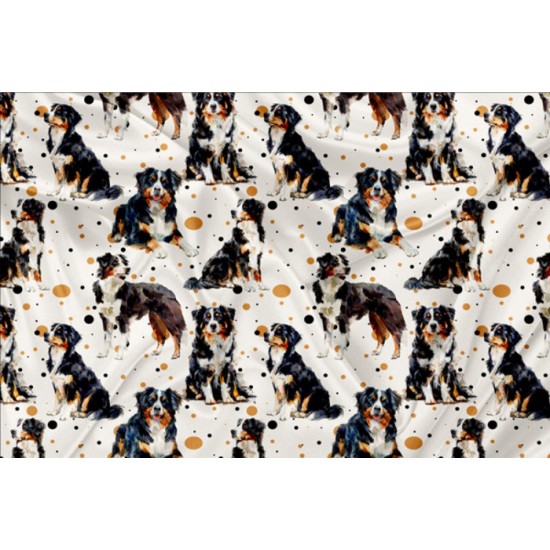 Minky Motif Bouvier bernois - IMPRIMÉ AU QUÉBEC À NOTRE ATELIER