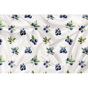Minky Motif Bleuet aquarelle - IMPRIMÉ AU QUÉBEC...