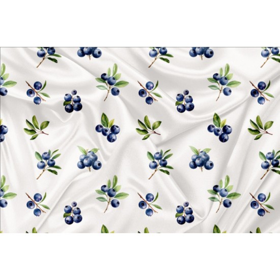 Minky Motif Bleuet aquarelle - IMPRIMÉ AU QUÉBEC À NOTRE ATELIER