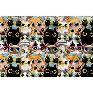 Minky Motif Chat éclaté - IMPRIMÉ AU QUÉBEC À...