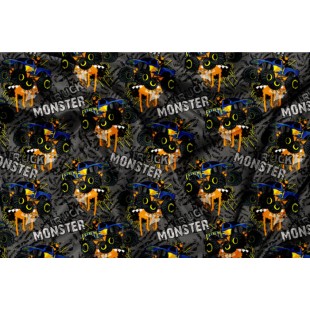 Minky Motif Monster truck 01 - IMPRIMÉ AU QUÉBEC...
