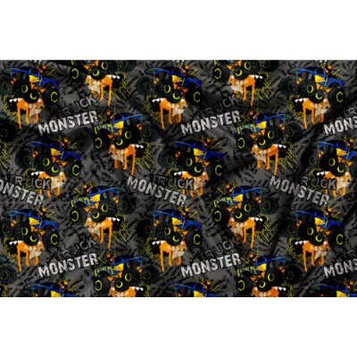 Minky Motif Monster truck 01 - IMPRIMÉ AU QUÉBEC...