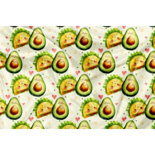 Minky Motif Kawaii Taco - IMPRIMÉ AU QUÉBEC À...
