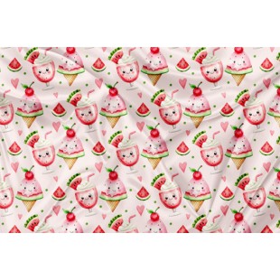 Minky Motif Melon Kawaii - IMPRIMÉ AU QUÉBEC À...