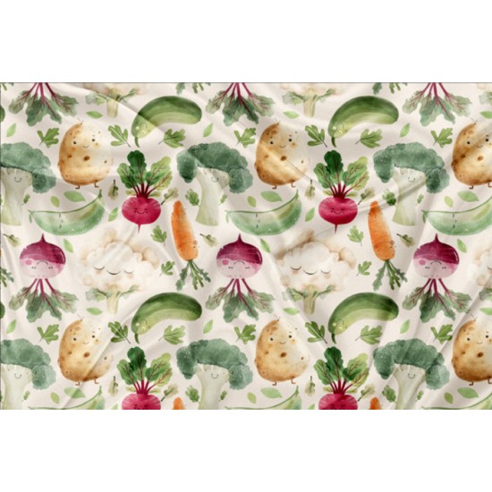 Minky Motif Grand jardin - IMPRIMÉ AU QUÉBEC À NOTRE ATELIER