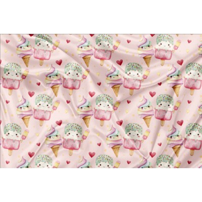 Minky Motif Kawaii cornet popsicle - IMPRIMÉ AU...