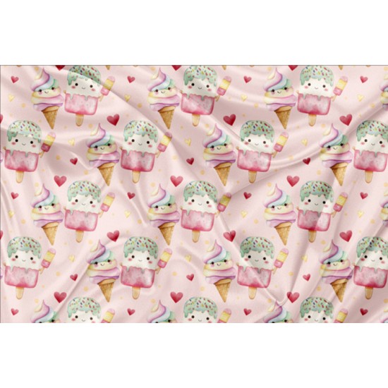 Minky Motif Kawaii cornet popsicle - IMPRIMÉ AU QUÉBEC À NOTRE ATELIER