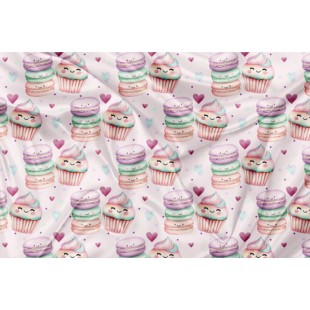 Minky Motif Kawaii macaron cupcake - IMPRIMÉ AU...