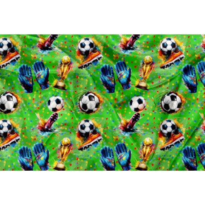 Minky Motif Soccer - IMPRIMÉ AU QUÉBEC À NOTRE...
