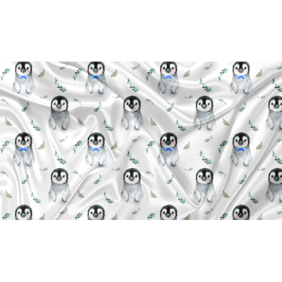 Minky Motif Pingouin - IMPRIMÉ AU QUÉBEC À NOTRE ATELIER