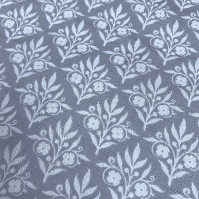 100% coton - double gauze - floral gris
