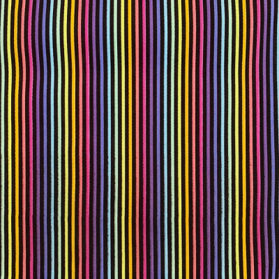 Coton à motif - Rainbow Black