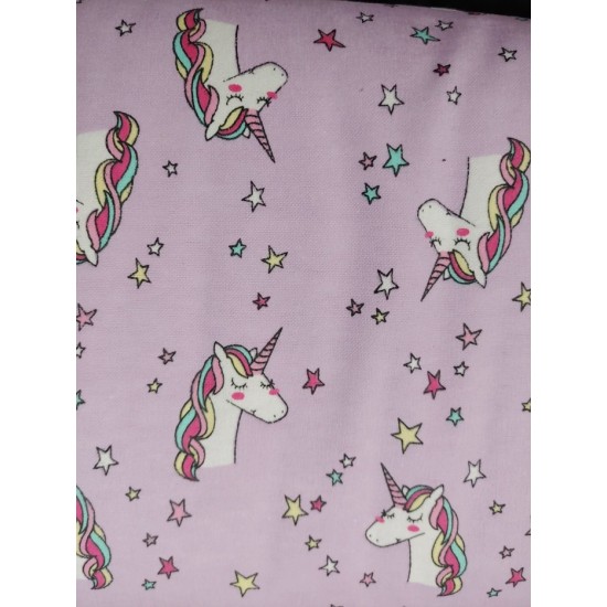 flanelle licorne lilas 1 mètre