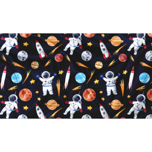 Minky Motif Astronaute - IMPRIMÉ AU QUÉBEC À...