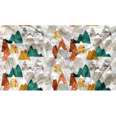Minky Motif Montagne - IMPRIMÉ AU QUÉBEC À...