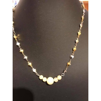 CHAÎNE EN ACIER INOXYDABLE AVEC PENDENTIF CITRINE...