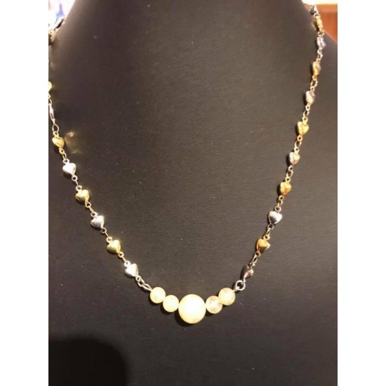 CHAÎNE EN ACIER INOXYDABLE AVEC PENDENTIF CITRINE...
