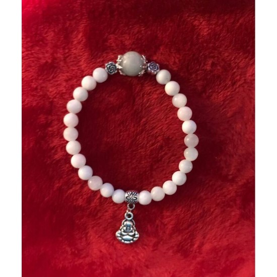 BRACELET SUR ÉLASTIQUE LARIMAR  PIERRE 6 MM