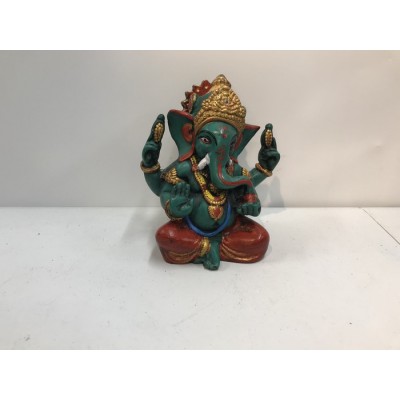 GANESH 7 pouces peins à la main du Népal 