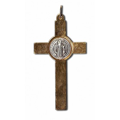 Médaille-Crucifix de St-Benoît en laiton