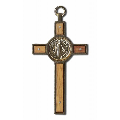 Médaille-Crucifix de St-Benoît doré