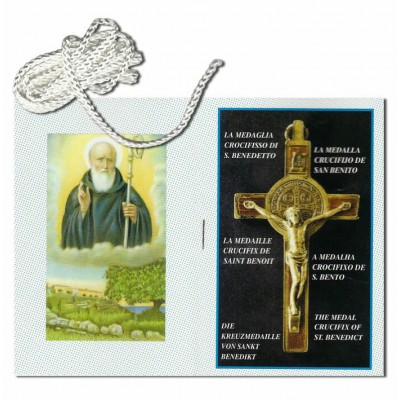 Médaille-Crucifix de St-Benoît doré