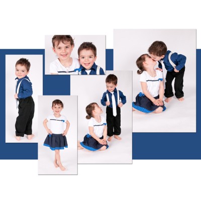Forfait montage y bleu a 5 photos