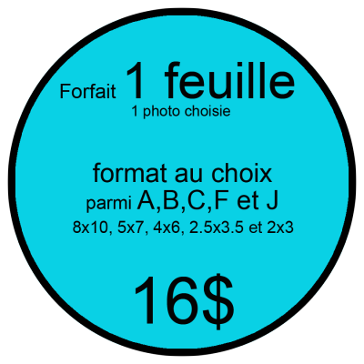 Forfait 1 feuille