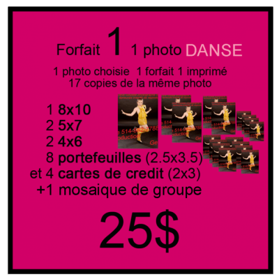 Forfait 1 danse 