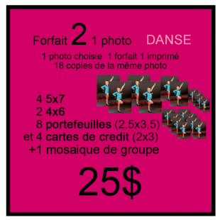 Forfait 2 danse